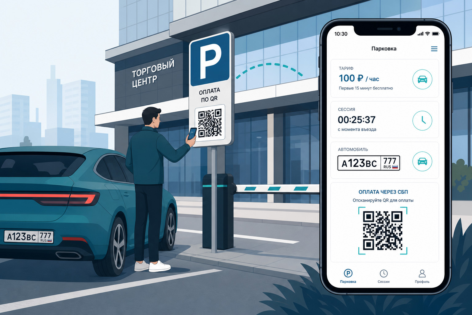 Паркинг по QR коду
